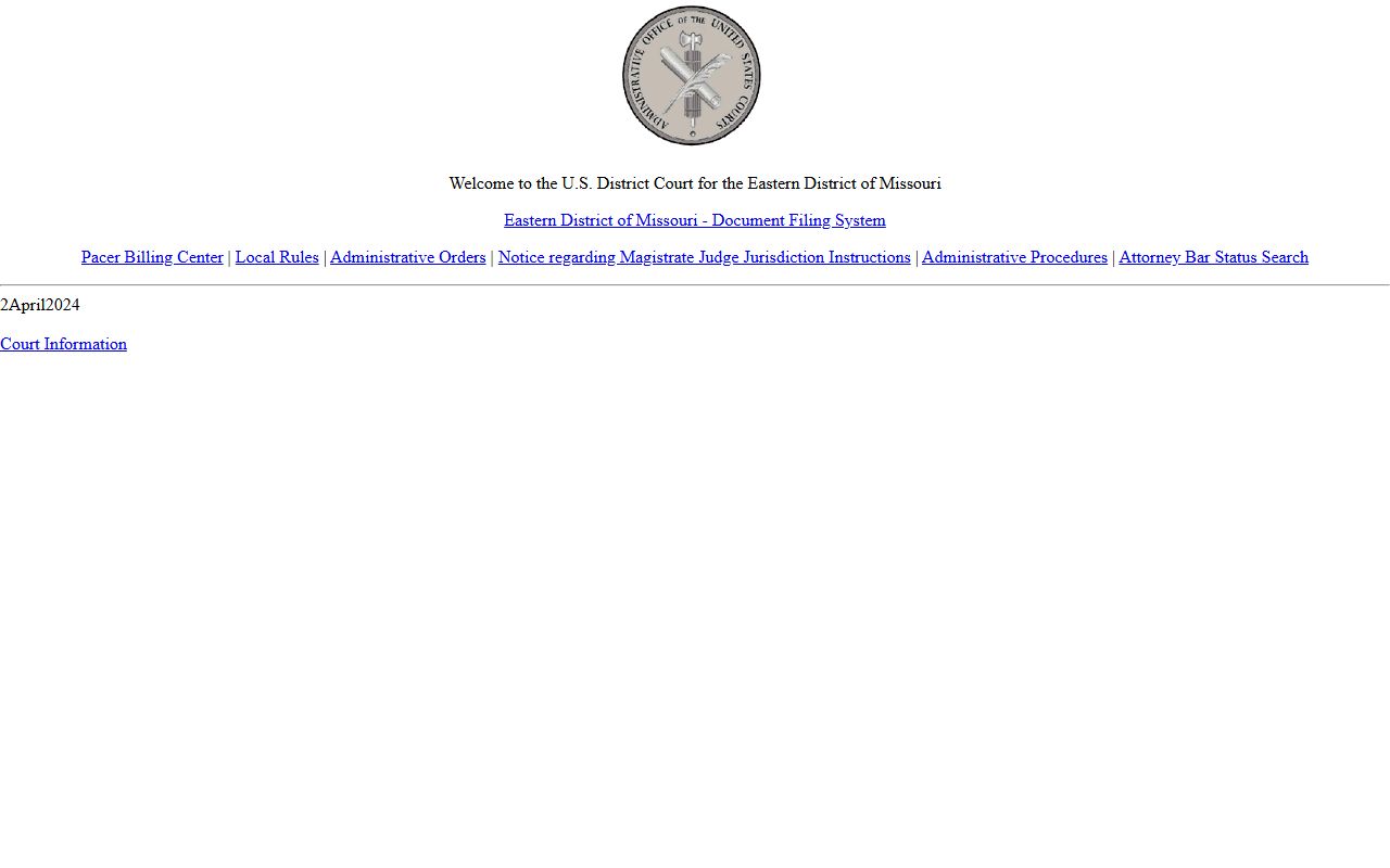 Crawford County Circuit Court records and Eastern District CM ECF access
