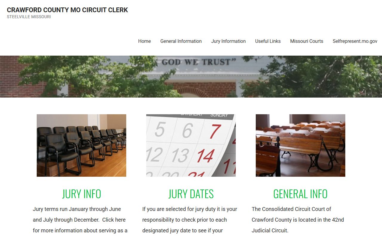 Crawford County court records Circuit Clerk homepage