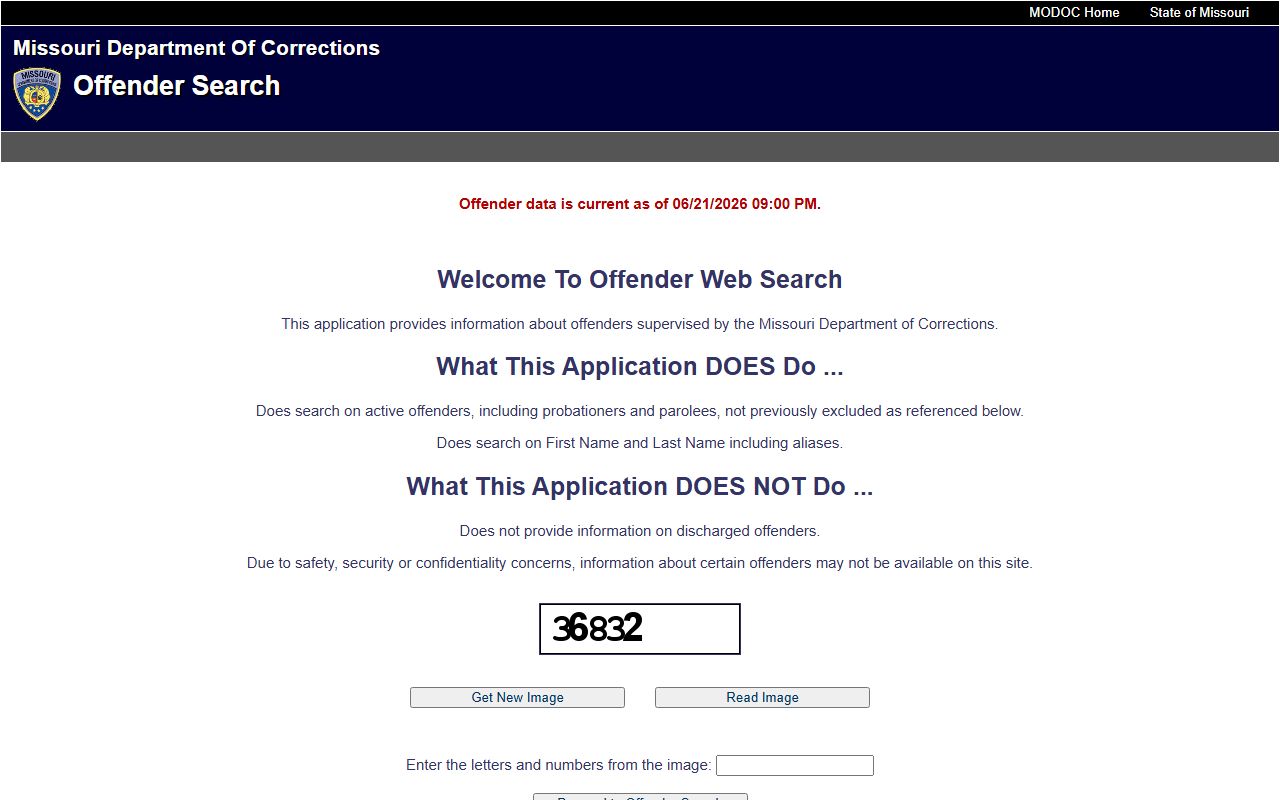 Crawford County inmate search Missouri Department of Corrections offender search
